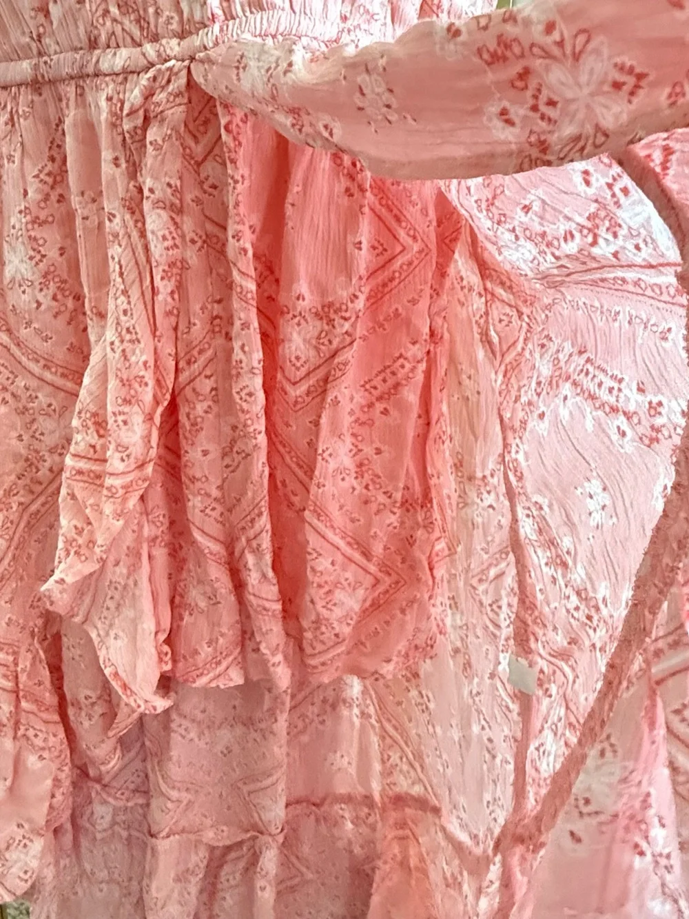Justice Pink Tassel Tie Peasant DressHas never been worn!
